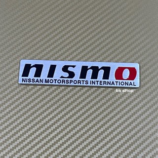 โลโก้ * nismo  เพลท งานอลูมิเนียม  ขนาด* 2.3  x 11 cm ราคาต่อชิ้น