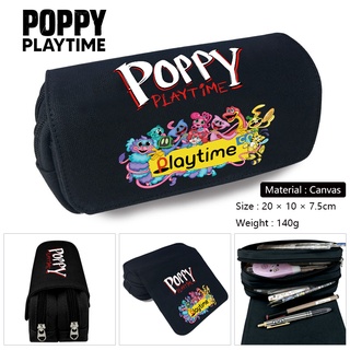 กระเป๋าดินสอ ผ้าแคนวาส ลายการ์ตูน Poppy Playtime Game สําหรับเด็กนักเรียนผู้ชาย และเด็กผู้หญิง