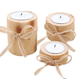 Wooden diy crafts decoration creative bark stump candle holder home decoration valentine party atmosphere decoration