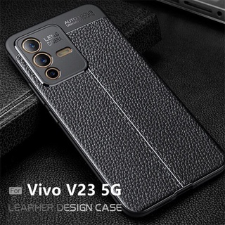 เคสโทรศัพท์มือถือหนัง ซิลิโคน กันกระแทก ทนทาน สําหรับ Vivo V23 5G