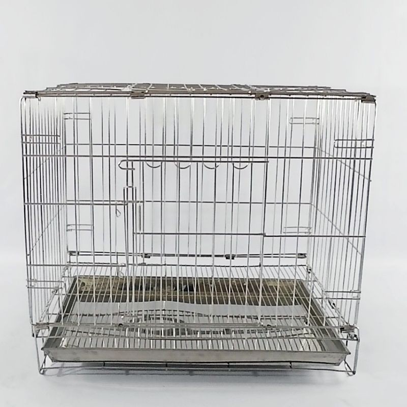 CC.PET​ กรงS-103 สแตนเลสแท้​ กรงสำหรับสัตว์เลี้ยง เปิดหน้า เปิดบน( พับเก็บได้ )