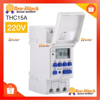 Timer Switch THC15A นาฬิกาตั้งเวลาดิจิตอล 16 โปรแกรม 220V New Alitech