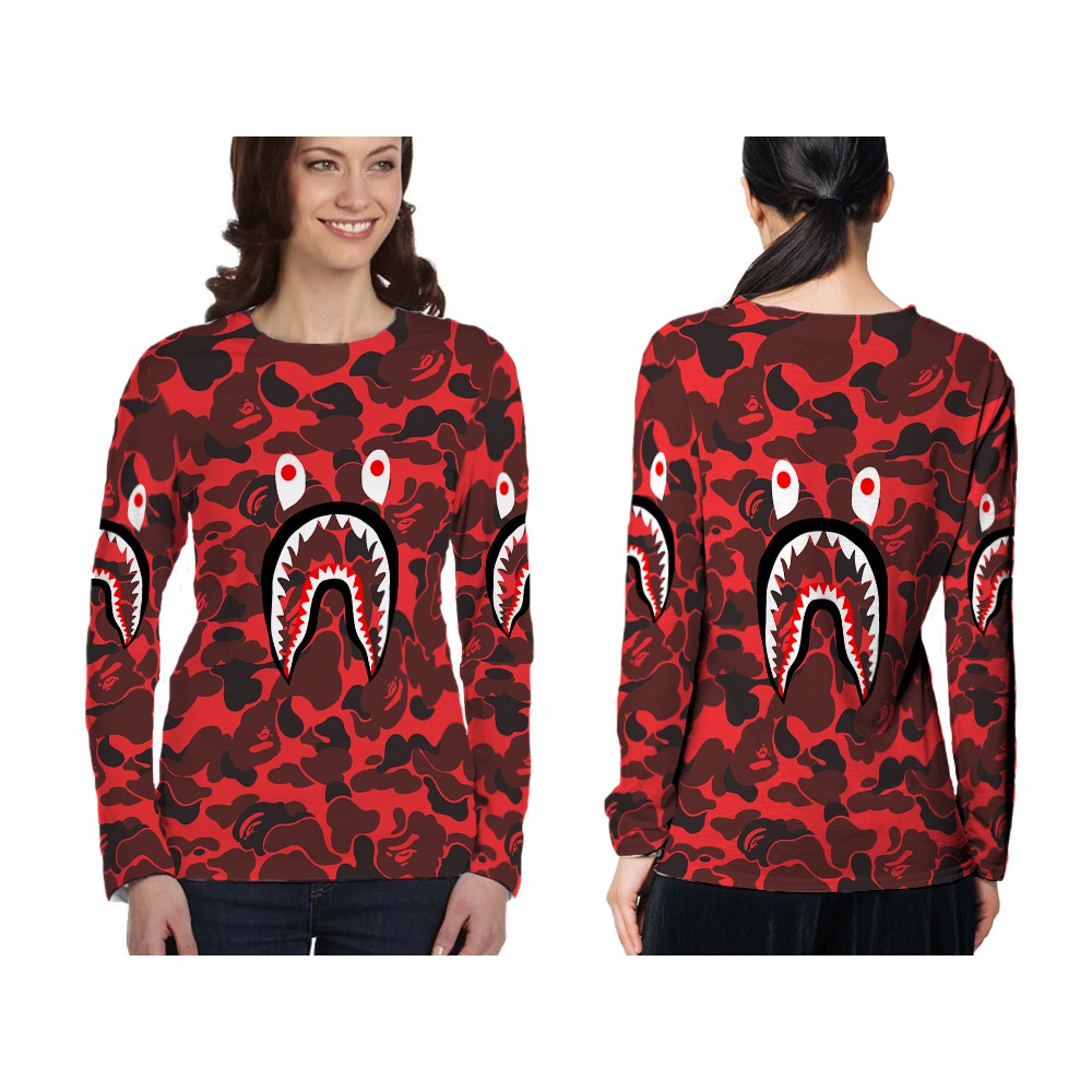 [Riashop] เสื้อยืด Bape Shark | เสื้อยืดเบ๊บ | เสื้อยืดผู้หญิง Bape | เสื้อยืด Bape Shark ดั้งเดิม
