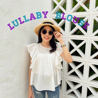 lullaby blouse 🦩เสื้อแขนกุดแต่งแขนระบาย ✨Ladypan.BKK