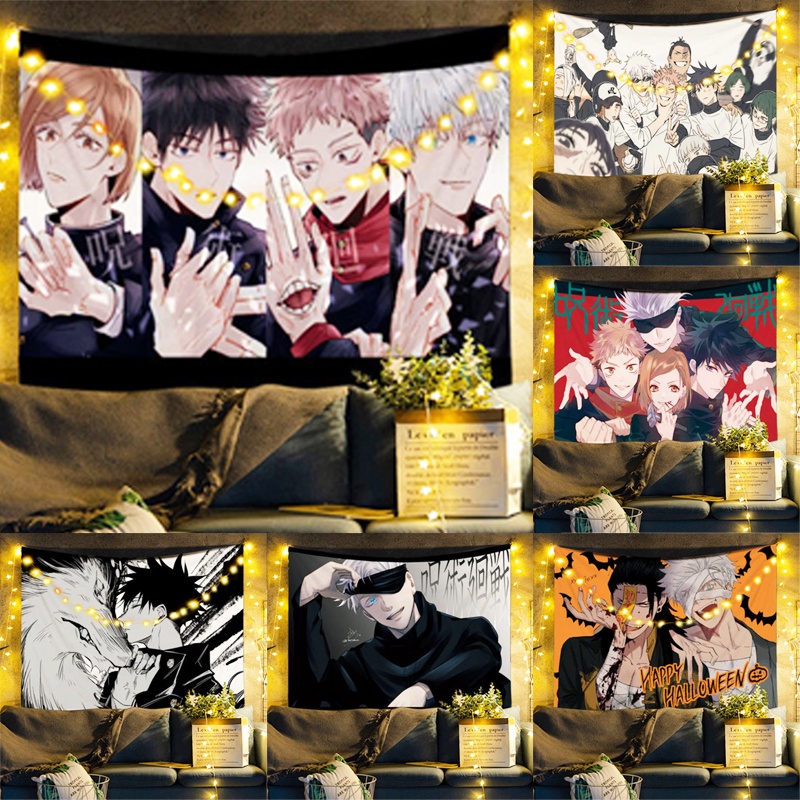 พรมแขวนผนัง ลายอนิเมะ Jujutsu Kaisen Gojo Satoru สําหรับตกแต่งบ้าน