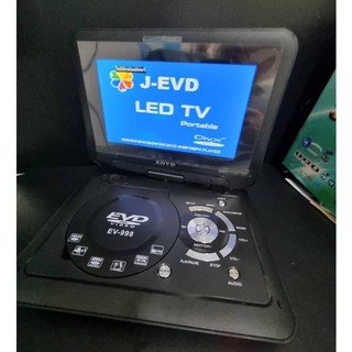 EVD  เครื่องเล่น DVD พกพา หน้าจอ 9.8" หมุนได้ 270องศา พับขี้นลงได้ ติดตั้งบนรถ หลังคารถ ดูหนังพังเพลงจากแผ่นDVD/TV Tuner