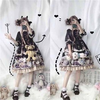 พร้อมส่ง ✨ เดรสโลลิต้า สีดำ