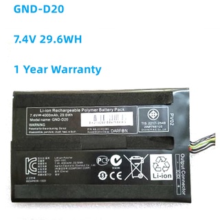 New GND-D20 Laptop Battery For Gigabyte S1080 Tablet PC Series GND-D20 7.4V 29.6Wh 4000mAh