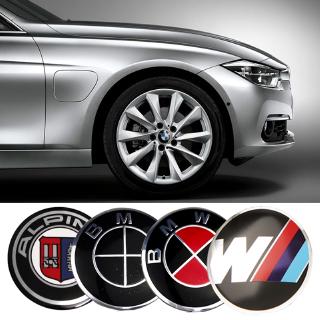 สติกเกอร์ติดฝาครอบดุมล้อรถยนต์ ABS ขนาด 56 มม. สําหรับ BMW AC M Power Hartge 4 ชิ้น