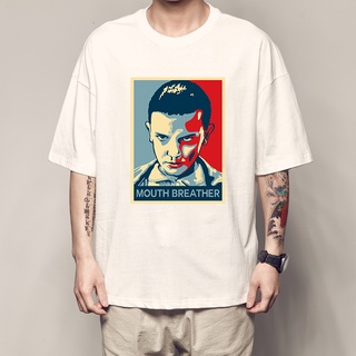 เสื้อยืดโอเวอร์ไซส์เสื้อยืดแขนสั้น พิมพ์ลายกราฟฟิค Stranger Things Nosebleed Boy สีขาว แฟชั่นฤดูร้อน สไตล์เกาหลี สําหรับ