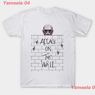 ผ้าฝ้ายคอกลมYameela 04 2021 เสื้อยืดแขนสั้นแบบลําลอง Attack On The Wall discountfrom S-4XL