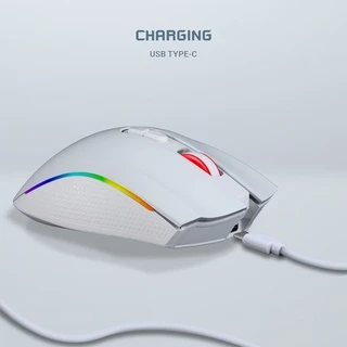 Nubwo เมาส์เกมมิ่งไร้สาย รุ่น NM-89W 2.4G/Bluetooth5.1 RGB ปรับ DPI ได้ แถมสายชาร์จ รับประกัน 1 ปี