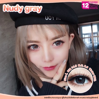 Nudy Gray/สีเทา [สายตาสั้น -0.00 ถึง -10.00] Size Bigeye (L) ขนาดใหญ่ คอนแทคเลนส์  / ยี่ห้อ PrettyDoll