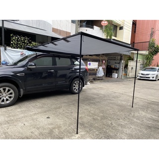 Awning 2.5x2.5 ,2.5x3 2x2 กันสาดติดข้างรถ กางง่ายติดง่าย ครบเซ็ทพร้อมเสาและไฟแอลอีดี กันสาดข้างรถ