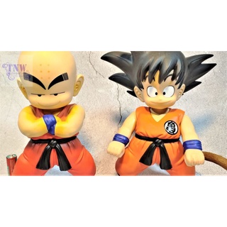 [มือสอง งานแท้ ญี่ปุ่น] คุริริน กะ โกคู ขนาด 7-8" Dragonball ดราก้อนบอล งานแท้ Banpresto