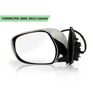 กระจกมองข้าง พับไฟฟ้า Toyota Commuter 2005 - 2013 ( Crome ) Rightside ข้างขวา