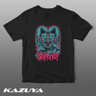 (ขายส่งได้)แขนสั้นcrew neckKazuya TM-0012 SLIPKNOT เสื้อยืด - Heavy Metal Rock Band MusicS-XXXXL