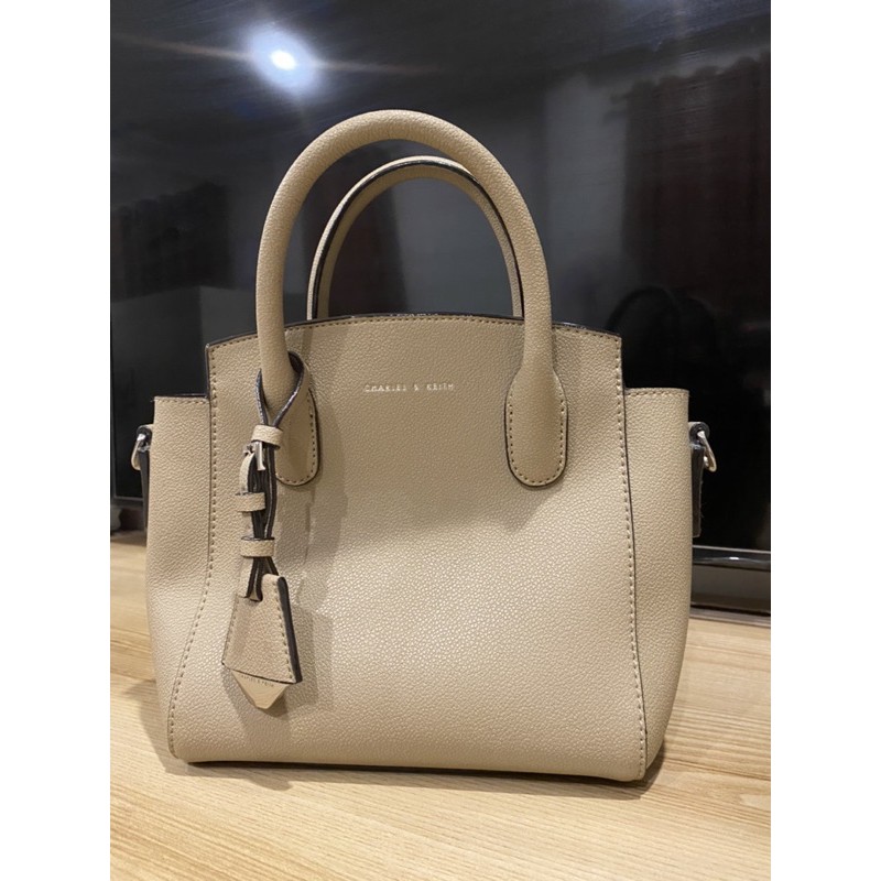 Charles and keith classic double top handle bag hot sale