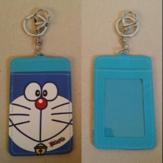 ป้ายชื่อ แผ่นหนา ป้ายใส่บัตร พวงกุญแจ ลาย โดราเอม่อน Doraemon ขนาด 7x11 ซม.