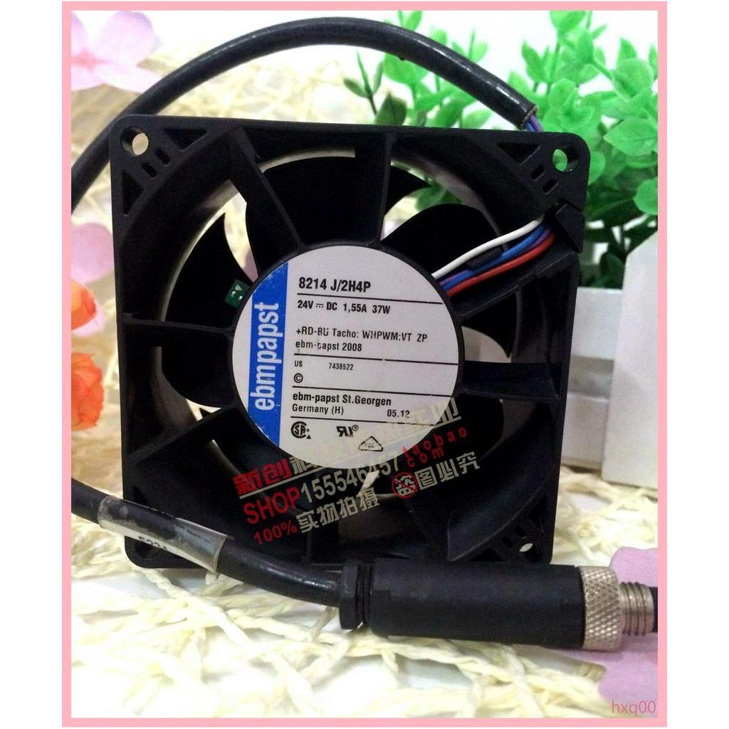 Original PAPST 8038 พัดลมอินเวอร์เตอร์ PWM พัดลม 24V 1.55A 37W 8214 J/2H4P