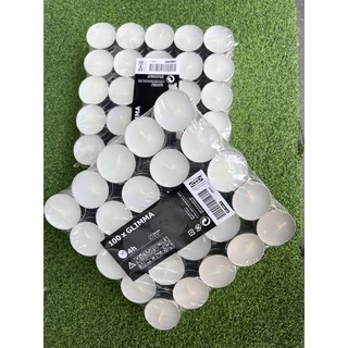 🔥พร้อมส่ง🔥 เทียน IKEA อิเกีย ทีไลท์ GLIMMA เทียนอิเกีย 50 กับ 100 ชิ้น เทียนถ้วย เทียนประดับ ไร้กลิ่น จุดนาน 4ชม.