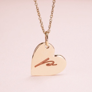 Grace Fine Jewelry จี้ทอง 9K Yellow Gold Heart (จี้อย่างเดียว) (แจ้งตัวอักษรผ่านทางแชทได้เลยค่ะ)