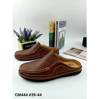 CM444รองเท้าหนังเปิดส้นกึ่งลำลองผู้ชายพื้นหนามี3สีไซส์39-45