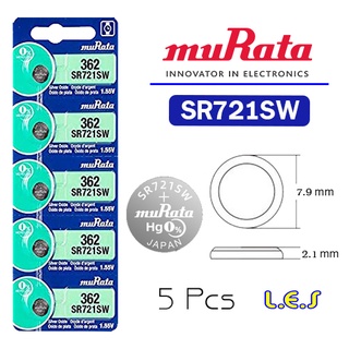 Murata 362 / SR721SW  Watch Battery Button Coin Cell (ลดล้างสต๊อก)