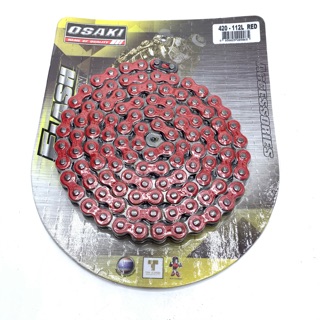 โซ่ OSAKI  FLASH 420-112L สีแดง รหัสสินค้า OSK-0090023204