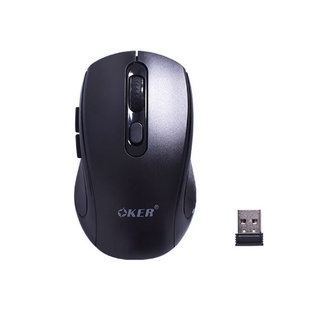 OKER BLUETOOTH &amp; 2.4G DOUBLE CHANNELS WIRELESS MOUSE M825 สีดำ