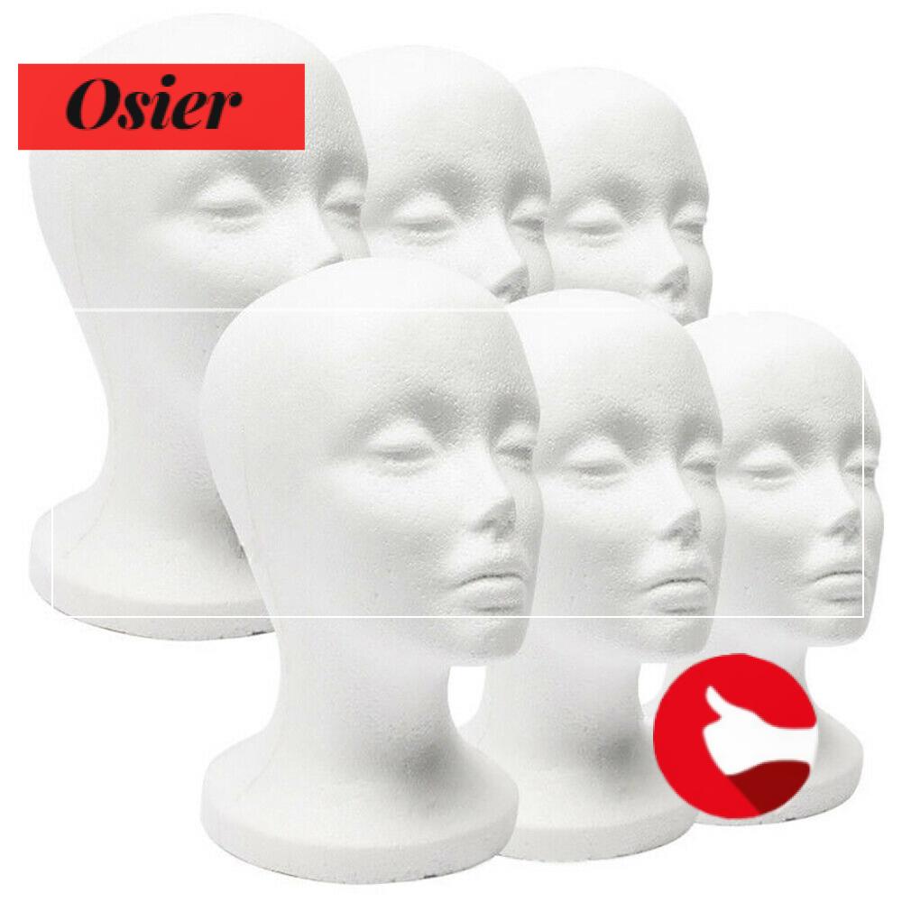 Osier หัวหุ่นโฟมสีขาว สําหรับวางวิกผม หมวก แว่นตา