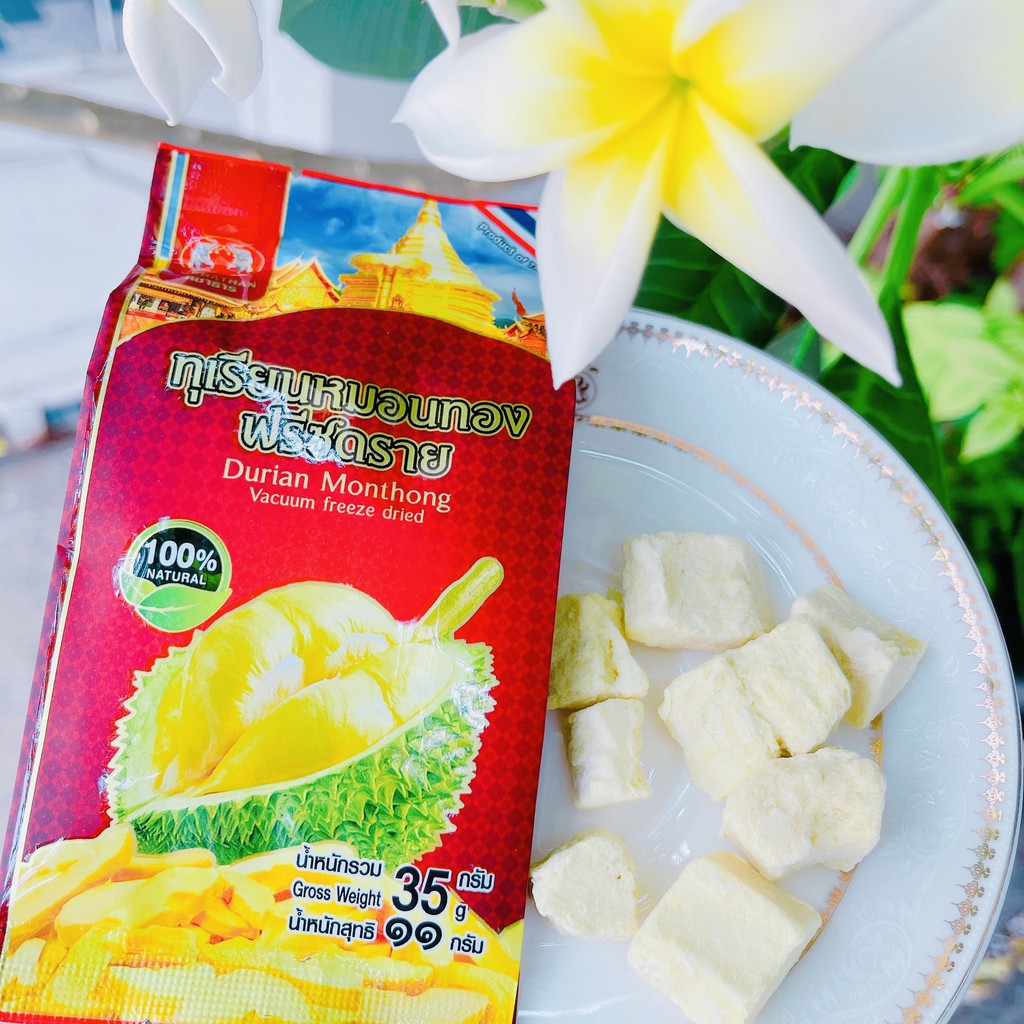 ทุเรียนอบแห้ง ทุเรียนอบกรอบ 35g สั่งซื้อไม่จำกัด ทุเรียน 榴莲 1 ถุงเล็ก 小包 ทุเรียนหมอนทอง durian freeze