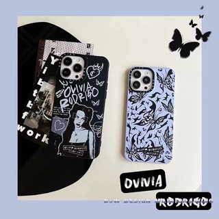 Olivia Rodrigo เคสโทรศัพท์ซิลิโคน ผ้าสักหลาด กันกระแทก ลายผีเสื้อ แฟชั่น สําหรับ iPhone 13 12 11 Pro MAX 7Plus 8Plus IX XS MAX XR
