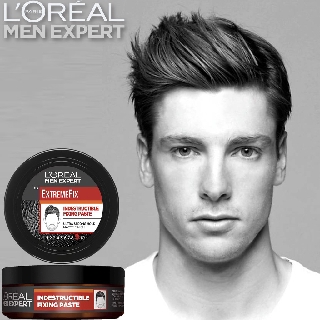 L’Oreal Men Expert Extreme Fix Indestructible Fixing Paste Ultra Strong Hold Matte Finish 75ml. ผลิตภัณฑ์จัดแต่งทรงผม