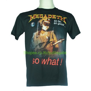 เสื้อวง Megadeth เสื้อไซส์ยุโรป เมกาเดธ PTA1423 เสื้อวงดนตรีร็อค เดธเมทัล