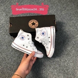 Converse all star kids รองเท้าผ้าใบผูกเชือกแบบหุ้มข้อสำหรับเด็ก