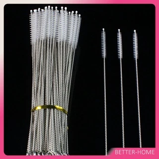 แปรงล้างหลอดดูด จุกนม ขนไนล่อน ไม่ทำให้เป็นรอย Stainless steel soft straw straw brush