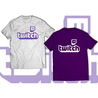 【cotton Tshirts👕】เสื้อ​ยืดส​กรีนลายโลโก้ Twitch