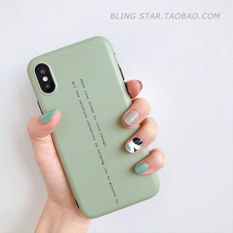 Green Alphabet  iPhone 6/6s/6+/6s+/7/7+/8/8+/X  เคส tpu นิ่ม คลุมรอบเครื่อง ผิวด้าน กันกระแทกได้ดี