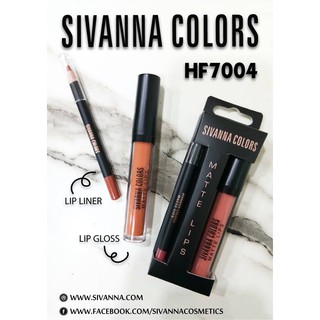 Sivanna Colors Matte Lips HF 7004 ลิปแมท+ลิปดินสอ **ของแท้ พร้อมส่ง