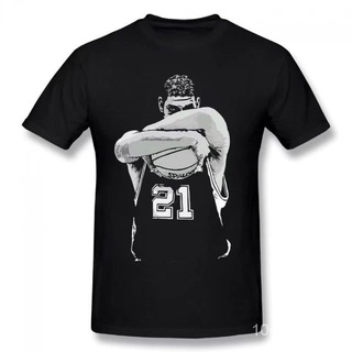 ผ้าฝ้าย 100%COTTONTim Duncan Spurs Summer Basic Casual Short Cotton T Shirt hB28 sizes-5xl