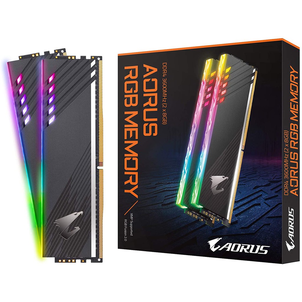 Pack2 16GB (8GBx2) DDR4/3200 RAM GIGABYTE AORUS RGB MEMORY (GP-ARS16G32) #แรมพีซี แพ็ค2