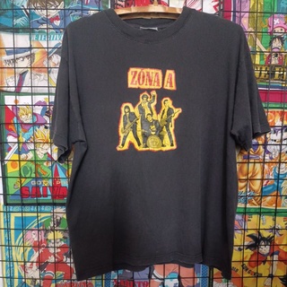 เสื้อยืดมือสอง Vintage ยุโรป วงพังค์ร็อก Zóna A Size L.อก23/ยาว26