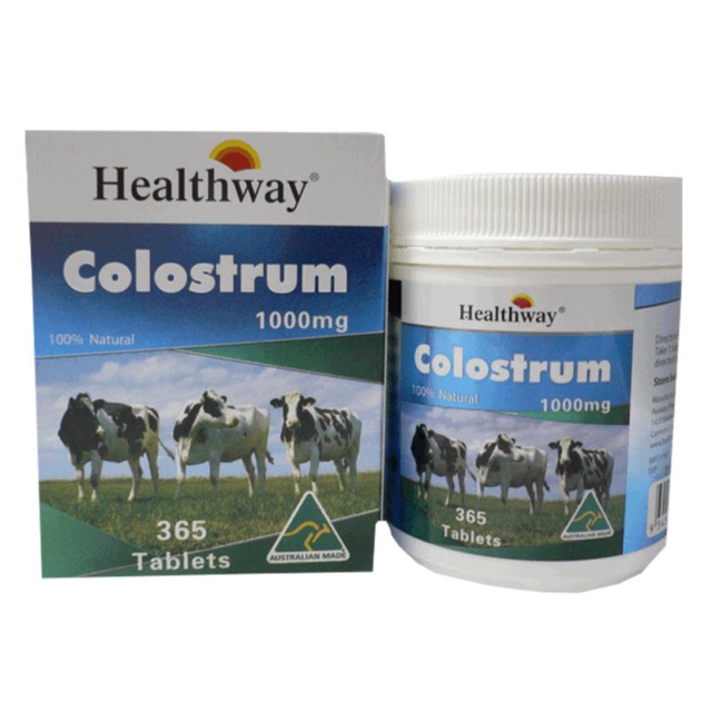 (1 ชิ้น/1ออเดอร์) Healthway Colostrum 1,000 mg 365 Tablets เพิ่มความสูง เพิ่มภูมิต้านทาน บำรุงสมอง