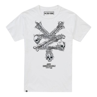 T-shirt  GILDAN เสื้อยืดแขนสั้น ผ้าฝ้าย พิมพ์ลายสวนสัตว์ York Bones สีขาว สําหรับผู้ชายS-5XL