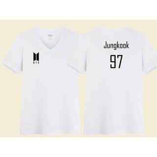 เสื้อ BTS สีขาว ผ้าcotton เส้นด้ายเบอร์32