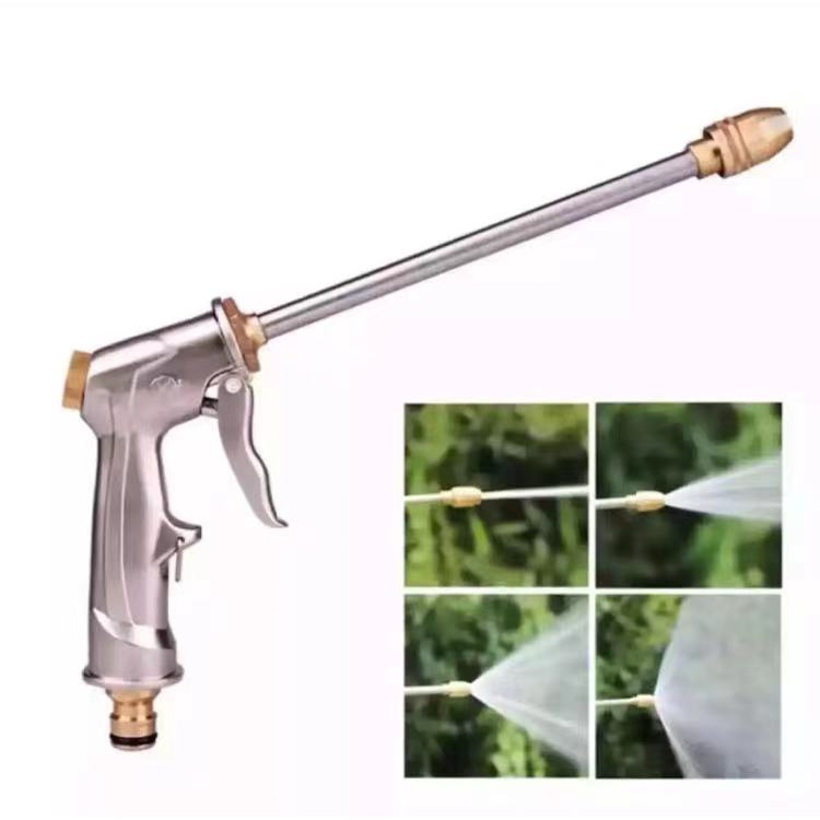 (ด้านจับเป็นพลาสติก) หัวฉีดน้ำแรงสูง ปืนฉีดน้ำ ปรับแรงดัน ทำความสะอาด หน้าต่าง รางน้ำ ทางเดิน รถยนต์ และ รดน้ำต้นไม้
