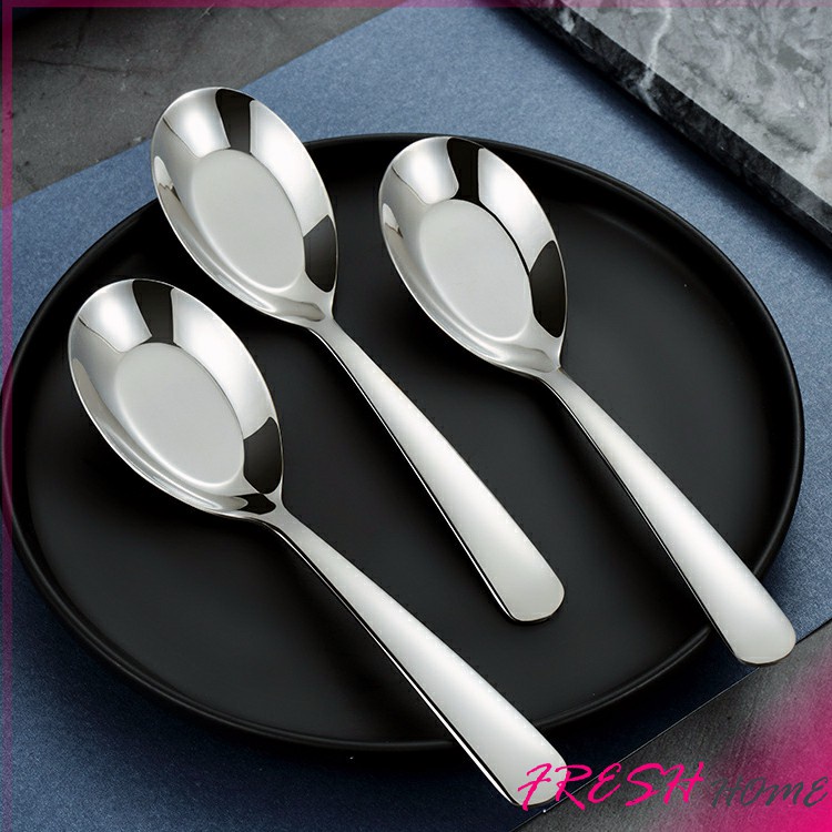 ZXF ช้อนสแตนเลส ช้อนข้าว ซุป ตักโจ๊ก stainless steel spoon