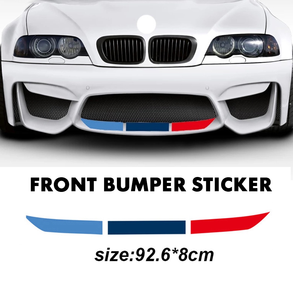 M Performance รถด้านหน้าด้านหลังสติกเกอร์กันชนสําหรับ BMW E36 E39 E46 E60 E61 E64 E70 E71 E85 E87 E90 E83 F10 F20 F21 F30 E80 M3 M5