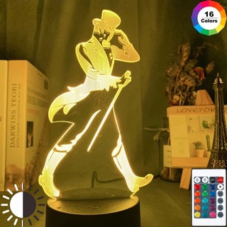 โคมไฟกลางคืน Led รูป Johnnie Walker 3D ใช้แบตเตอรี่ ชาร์จ Usb หลากสีสัน สําหรับตกแต่งห้อง บาร์